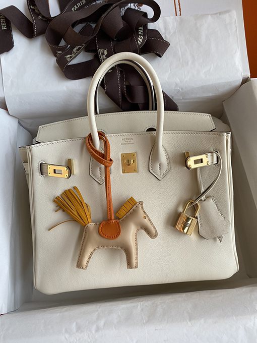 エルメス バーキン  25 スーパーコピー Birkin 25 cmインポートスイフトレザークリームプラチナバックルトートバッグ