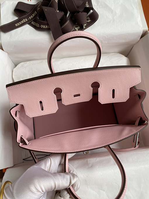 エルメス バーキン 25 スーパーコピー Birkin 25 cm 3 Qピンクスイフトレザー シルバーバック