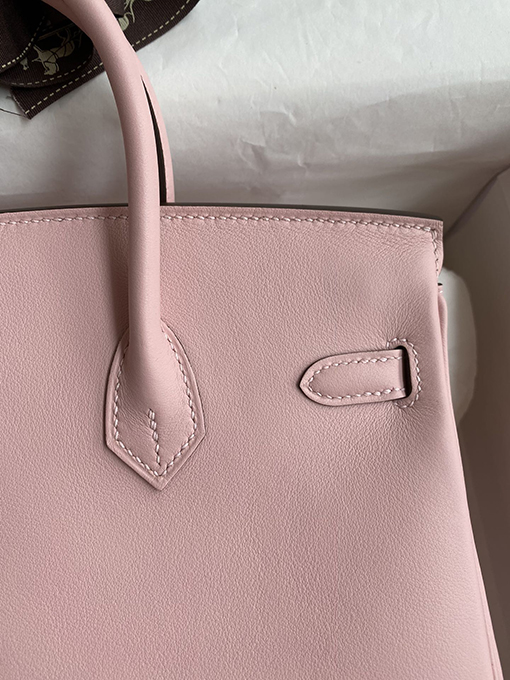 エルメス バーキン 25 スーパーコピー Birkin 25 cm 3 Qピンクスイフトレザー シルバーバック