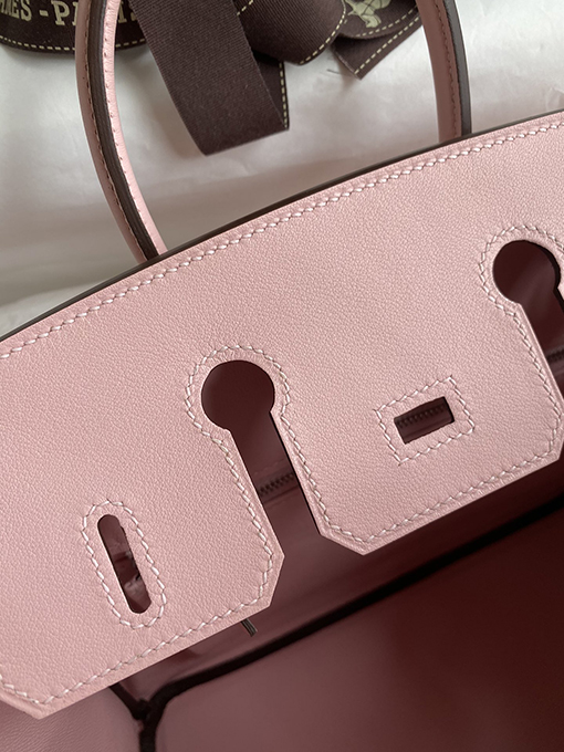 エルメス バーキン 25 スーパーコピー Birkin 25 cm 3 Qピンクスイフトレザー シルバーバック