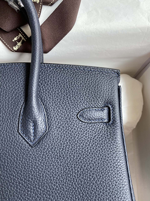エルメス バーキン 25 コピー シルバーバックルワックスラインディテール 25 cm