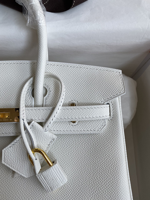 エルメス バーキン 25 コピー Birkin 25 cmエプソムレザー 純粋なスノーフレーク バッグ