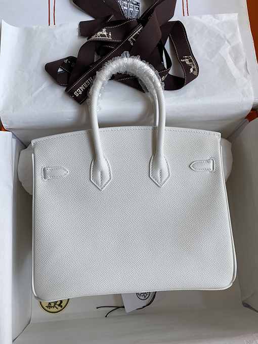 エルメス バーキン 25 コピー Birkin 25 cmエプソムレザー 純粋なスノーフレーク バッグ