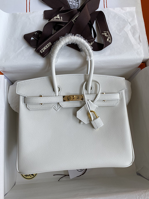 エルメス バーキン 25 コピー Birkin 25 cmエプソムレザー 純粋なスノーフレーク バッグ