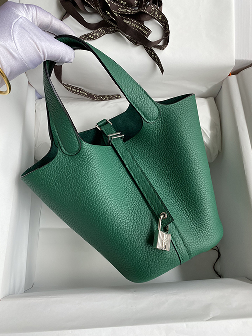 エルメス 野菜バスケットPicotin 18 cm TCレザー絶妙なハンドバッグ