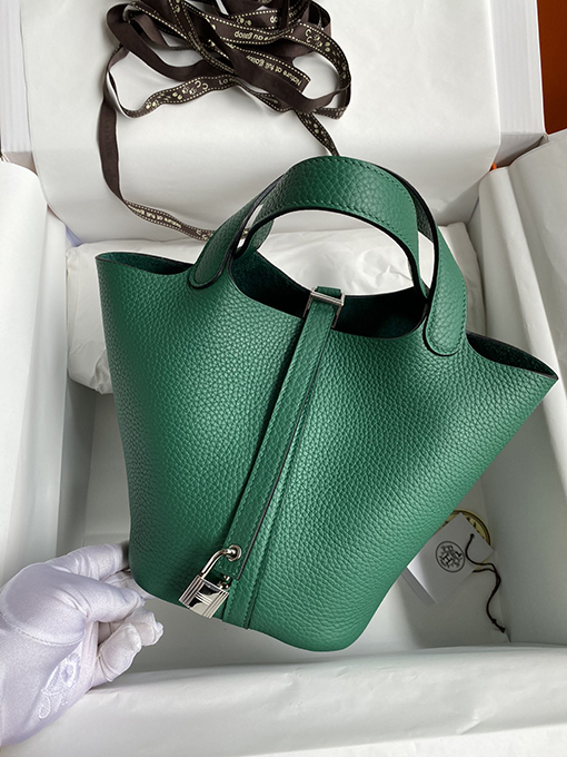 エルメス 野菜バスケットPicotin 18 cm TCレザー絶妙なハンドバッグ