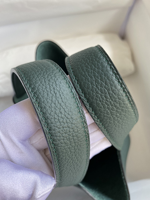 エルメス Picotin 18 cm TCレザーハンドバッグ 緑色の小馬