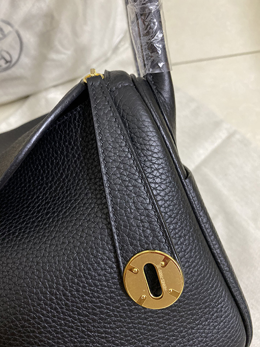 エルメス リンディ26 輸入TCレザーブラックハンド26 cmバッグ