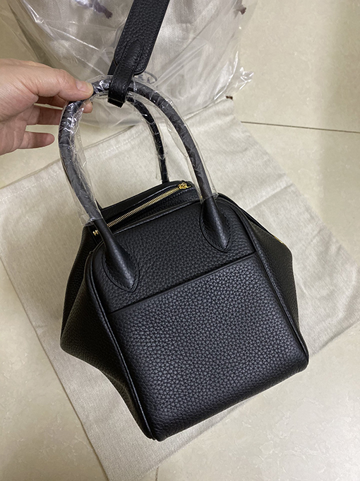 エルメス リンディ26 輸入TCレザーブラックハンド26 cmバッグ