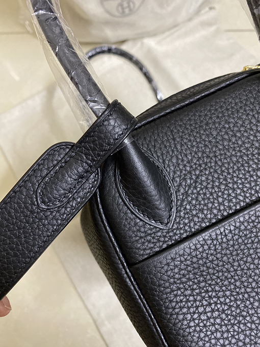 エルメス リンディ26 輸入TCレザーブラックハンド26 cmバッグ