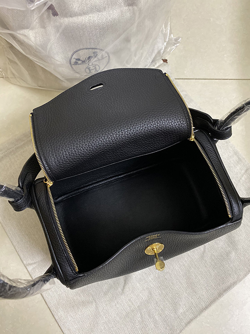 エルメス リンディ26 輸入TCレザーブラックハンド26 cmバッグ