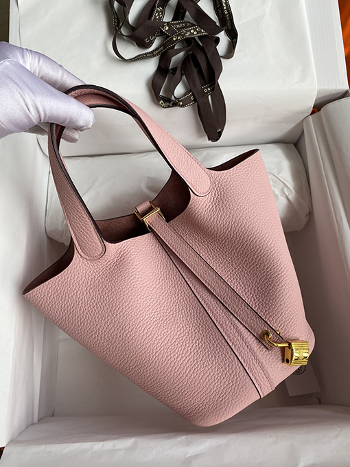 エルメス Picotin 18 cm耐久性ワックスラインクラフトバッグ