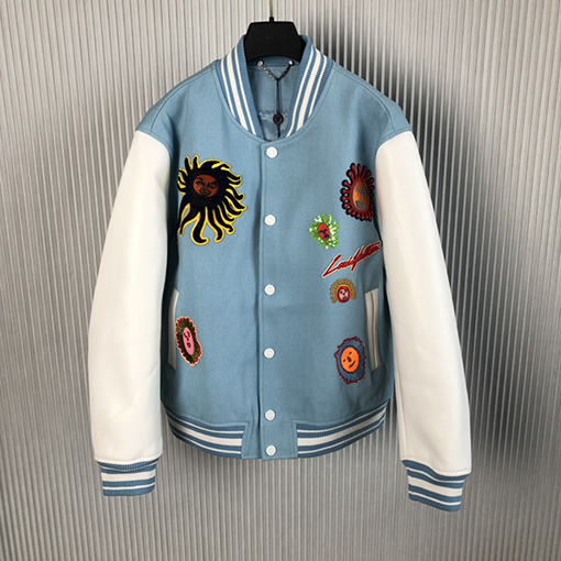 ヴィトン x 草間彌生コラボ限定刺繍ベースボールジャケット