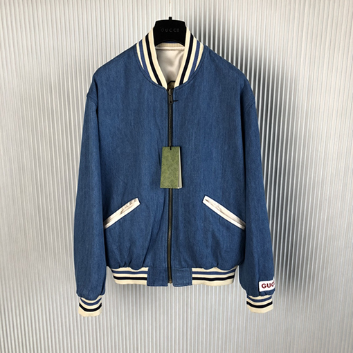 グッチ きのこ刺繍デザイン 両面 ジャケット アウター