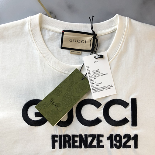 グッチ FIRENZE 1921刺繍入り短袖Tシャツ
