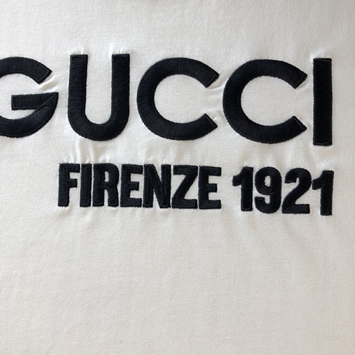 グッチ FIRENZE 1921刺繍入り短袖Tシャツ