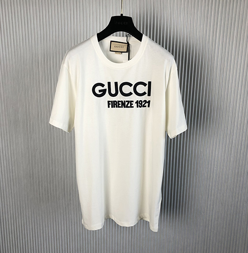 グッチ FIRENZE 1921刺繍入り短袖Tシャツ
