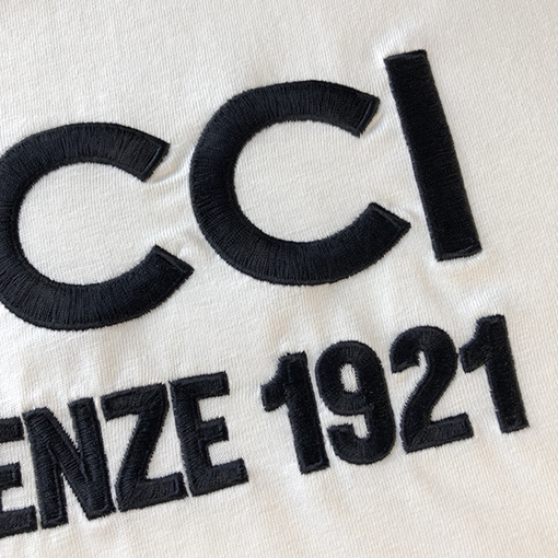 グッチ FIRENZE 1921刺繍入り短袖Tシャツ