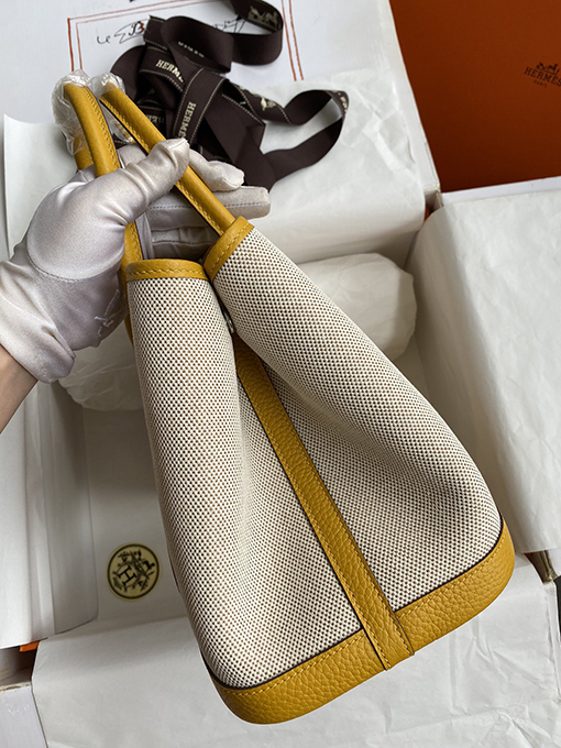 エルメスガーデン30 輸入されたTCレザーと密な織りバッグ