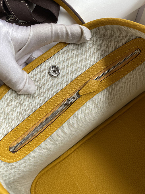 エルメスガーデン30 輸入されたTCレザーと密な織りバッグ