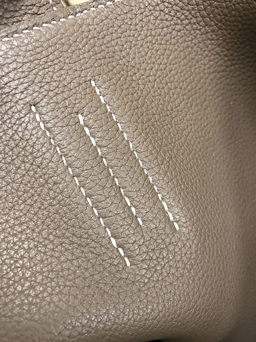 エルメス 42 cm輸入To go皮宝青ピン象灰全手縫いショッピングバッグ