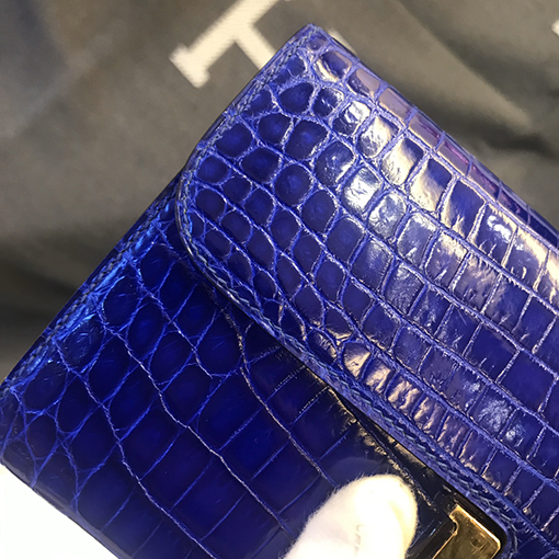 エルメス  1: 1アメリカワニの皮の長いクリップ 財布