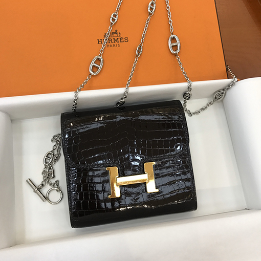 エルメス  1:1アメリカ製ワニ皮仕様のBurn Hクリップ財布