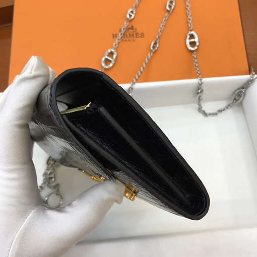 エルメス  1:1アメリカ製ワニ皮仕様のBurn Hクリップ財布