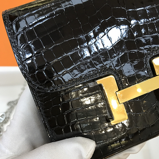 エルメス  1:1アメリカ製ワニ皮仕様のBurn Hクリップ財布