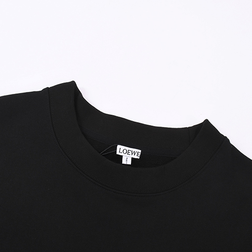 ロエベ ポケットに立体刺繍400g裏地 裏毛のラウンドネックスウェットTシャツ