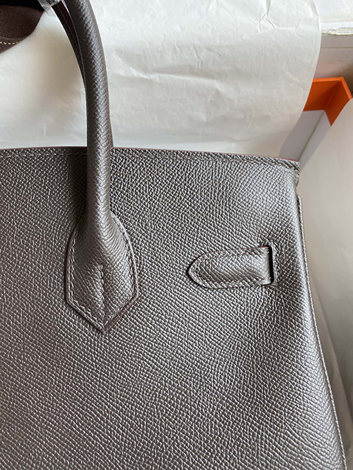 エルメス バーキン30 エボニー色のBirkin 30 cm手縫い革バッグ