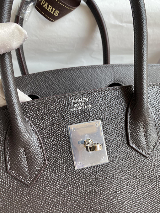エルメス バーキン30 エボニー色のBirkin 30 cm手縫い革バッグ