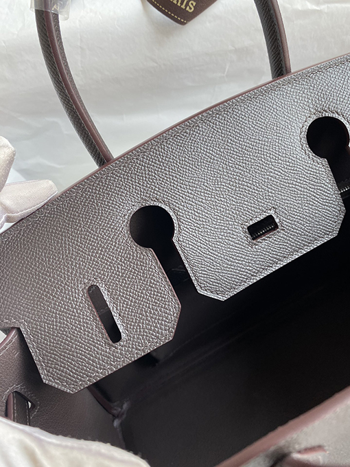 エルメス バーキン30 エボニー色のBirkin 30 cm手縫い革バッグ