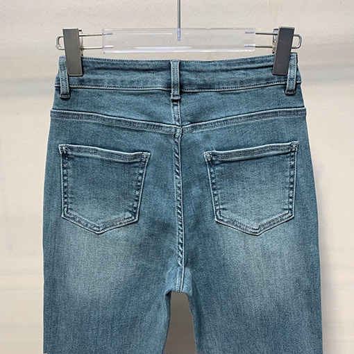レディース   フレアパンツ 裾 DIORロゴプリントフレアデニムパンツ