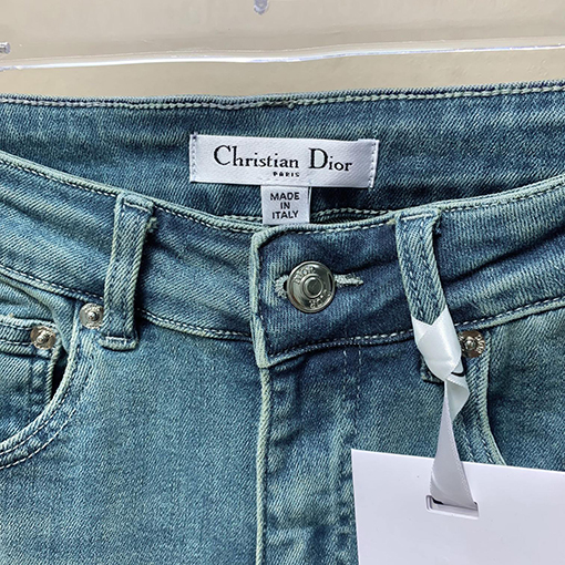 レディース   フレアパンツ 裾 DIORロゴプリントフレアデニムパンツ