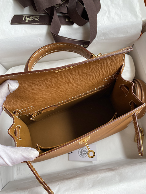 エルメスケリー25  絶妙なハンドメイドのエルメスケリー25 cmバッグ