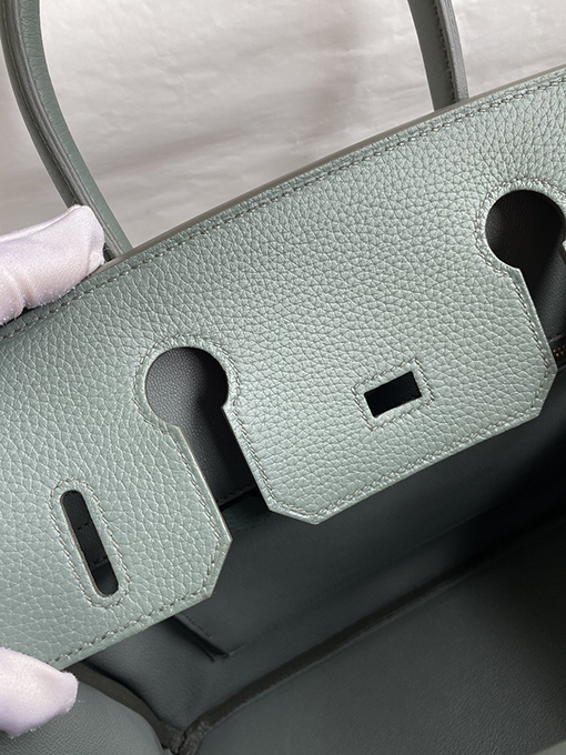 エルメスバーキン30 手作りアーモンドグリーンバッグ高級本革使用 全て手縫い