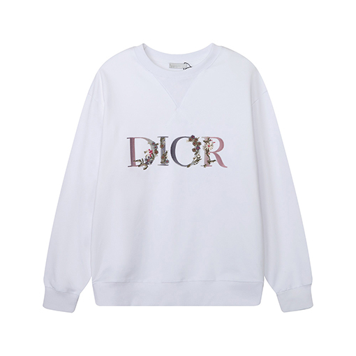 ディオール 花卉 ロゴ刺繍 スウェット長袖 Tシャツ トップス