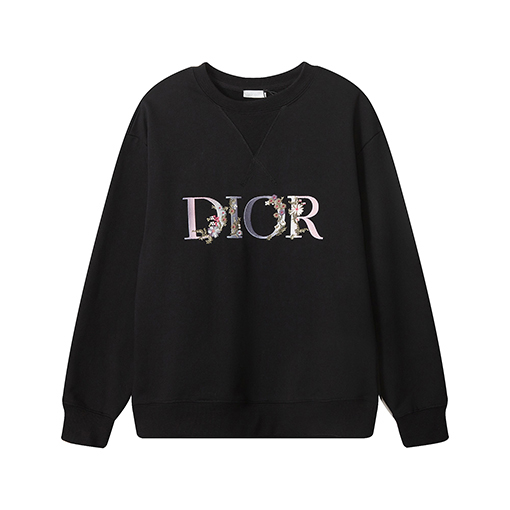 ディオール 花卉 ロゴ刺繍 スウェット長袖 Tシャツ トップス