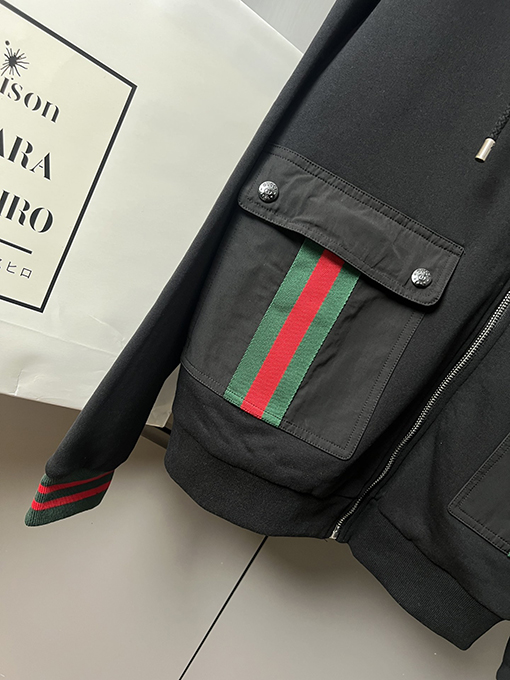グッチ ダブルG刺繍ステッカー フード付きジャケット