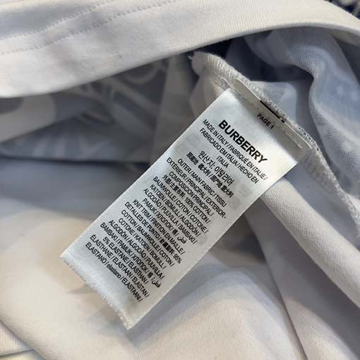 バーバリー  コットン プリントコットン長袖Tシャツ