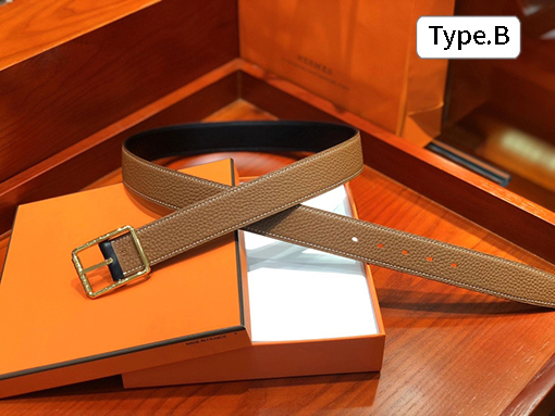 エルメス  人気の両面 3.2cmベルト