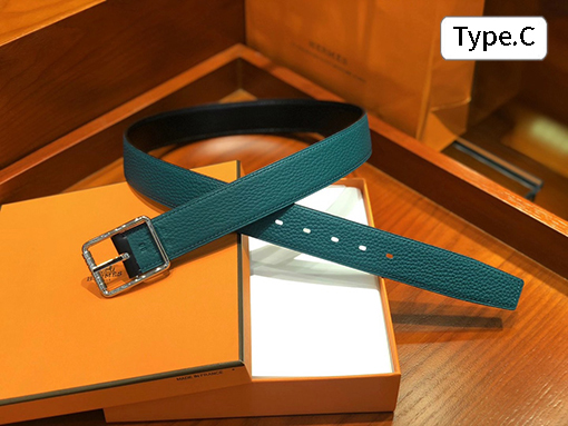 エルメス  人気の両面 3.2cmベルト