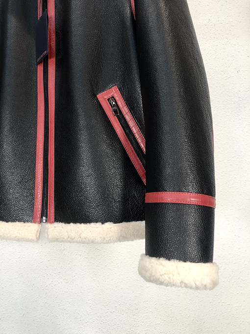 ヴィトン 毛皮一体 本革 コート 防寒服 LV Sound Design and Record Clubサイン