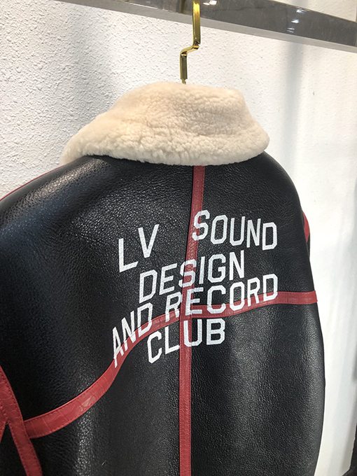 ヴィトン  毛皮一体  本革 コート 防寒服  LV Sound Design and Record Clubサイン