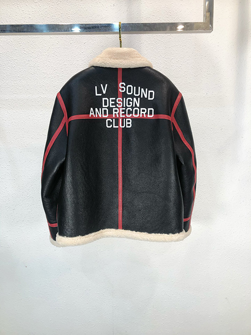 ヴィトン 毛皮一体 本革 コート 防寒服 LV Sound Design and Record Clubサイン