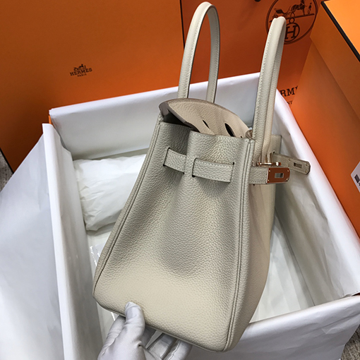 エルメス バーキン30  ミルクセーキホワイトハンドバッグ 高級本革使用 全て手縫い