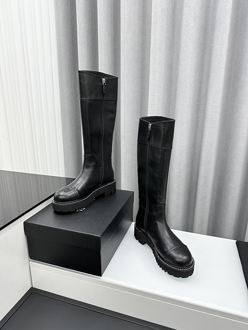 レディース✦シャネルスーパーコピー  ロングブーツ    本革