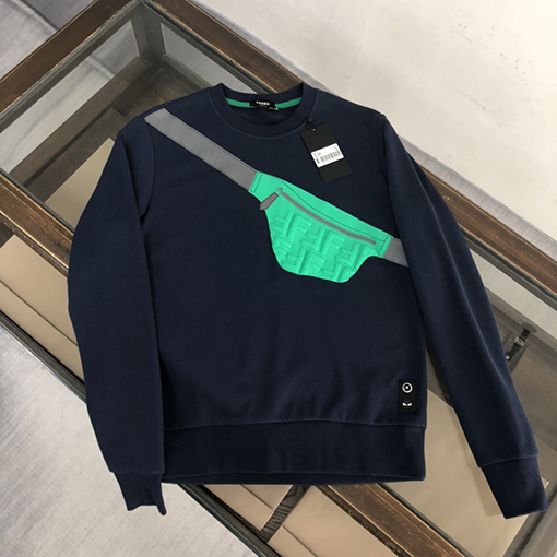フェンディ プリントパーカークルーネックパーカー