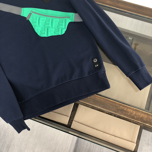 フェンディ プリントパーカークルーネックパーカー